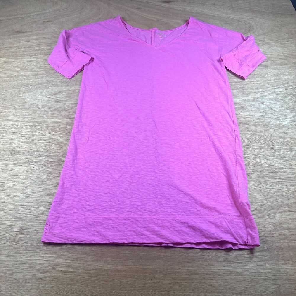 Lilly Pulitzer Womens Medium Pink Pima Cotton Shift Dress Cover Up